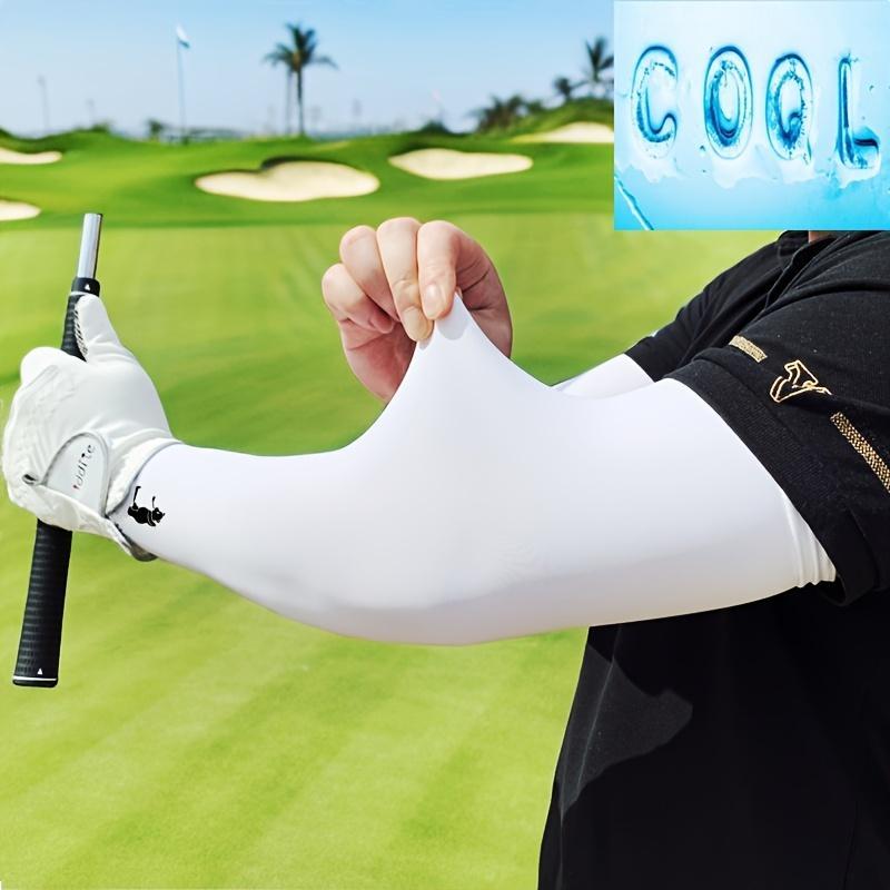 Golf Ice Silk Sleeves, 1 Pair Summer Arm Guard for Men, UV Protection Golf Sleeves, Outdoor Sports Accessories for Golf, Cycling 4