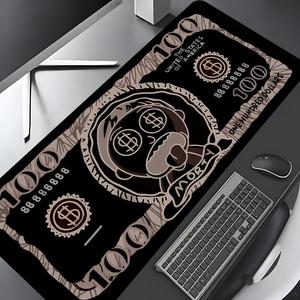 Alfombrilla para mouse de 100 dólares en diseño de patrón, alfombrilla rectangular para juegos, base de goma antideslizante, alfombrilla protectora estética para decoración de escritorio para oficina en casa