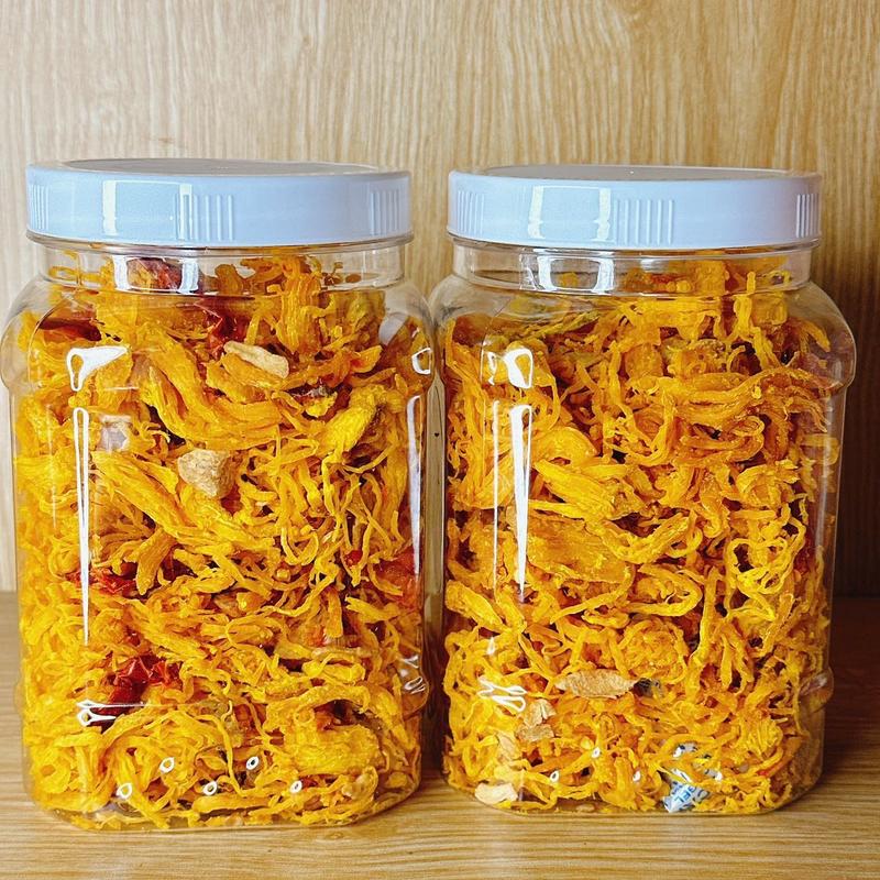 1KG 2 Hủ 500G Khô Gà Loại 1 Lá Chanh Bơ Tỏi Thượng Hạng Dai Ngon Cay Ăn Vặt Food Snack Quà Tặng 7