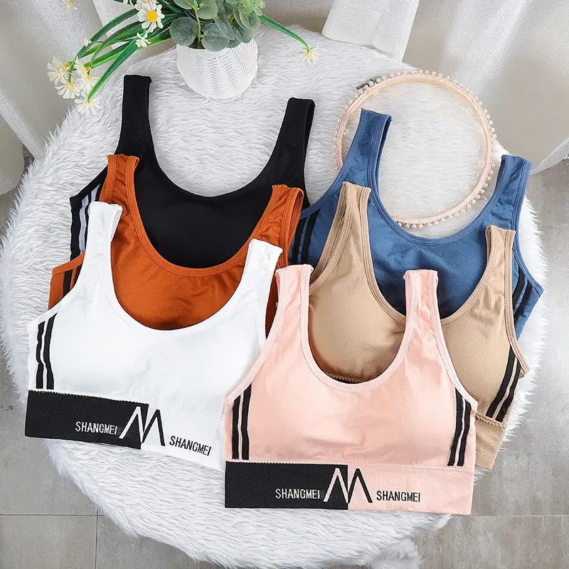 BRA542 Bra Wanita Sport Pakaian Wanita Bra Tanpa Kawat Busa Push Up Bh 1