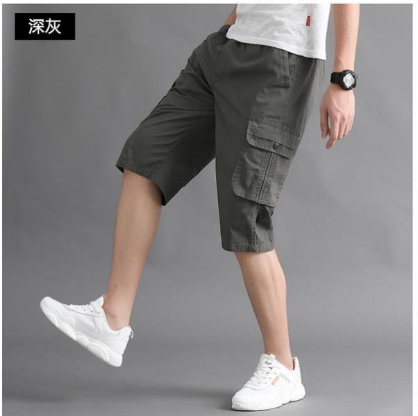 Product Introduction of Summer Men's Casual Middle-Aged Cropped Pants Dad Workwear Shorts Middle-Aged and Elderly Cotton Loose Breeches Thin Pirate Shorts Menswear Lingerie 12