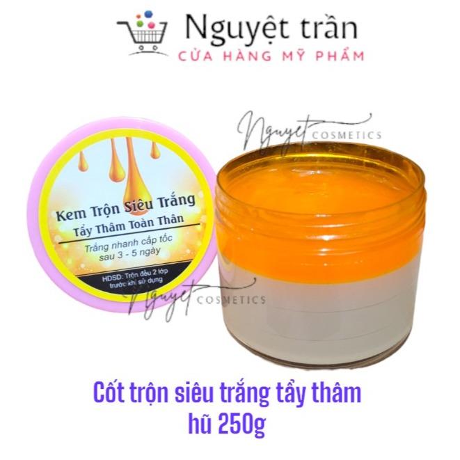 Kem siêu trắng tẩy thâm 2 tầng hủ 250g Kem Body Women Dưỡng Da Body Dưỡng Body Làm Đẹp Da kem body trắng da bích cao