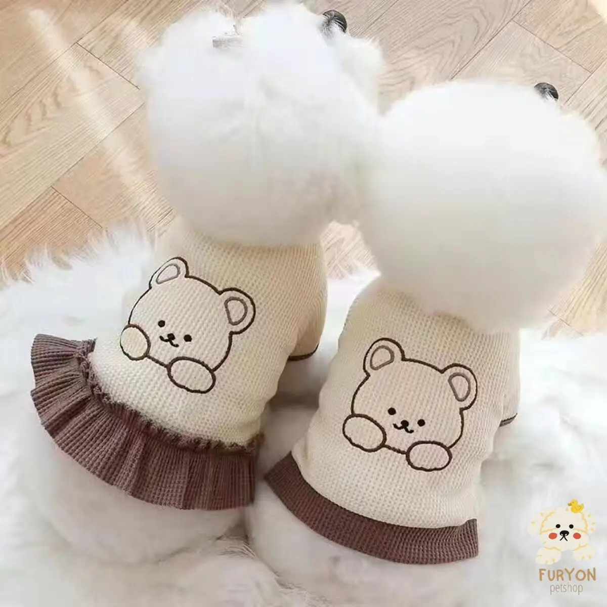 Baju Anjing Kucing Couple Teddy Bear