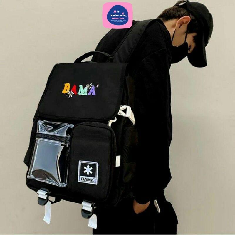 cặp đi học, balo thời trang BAMA  c ặ p balo da balo mini ba lô balo hello kitty hồng balo basic hàn quốc balo da đi học nữ 0