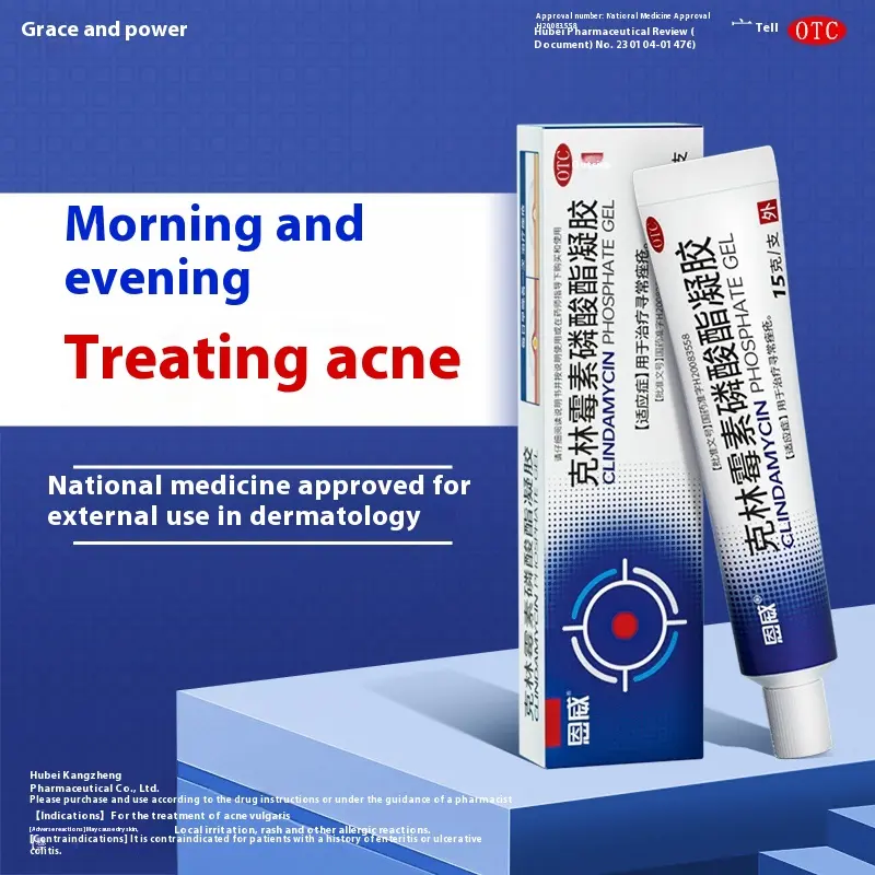 Enwei Clindamycin Phosphate Gel 15G Antibacterial Ointment Acne Acne Efficiency on Skin