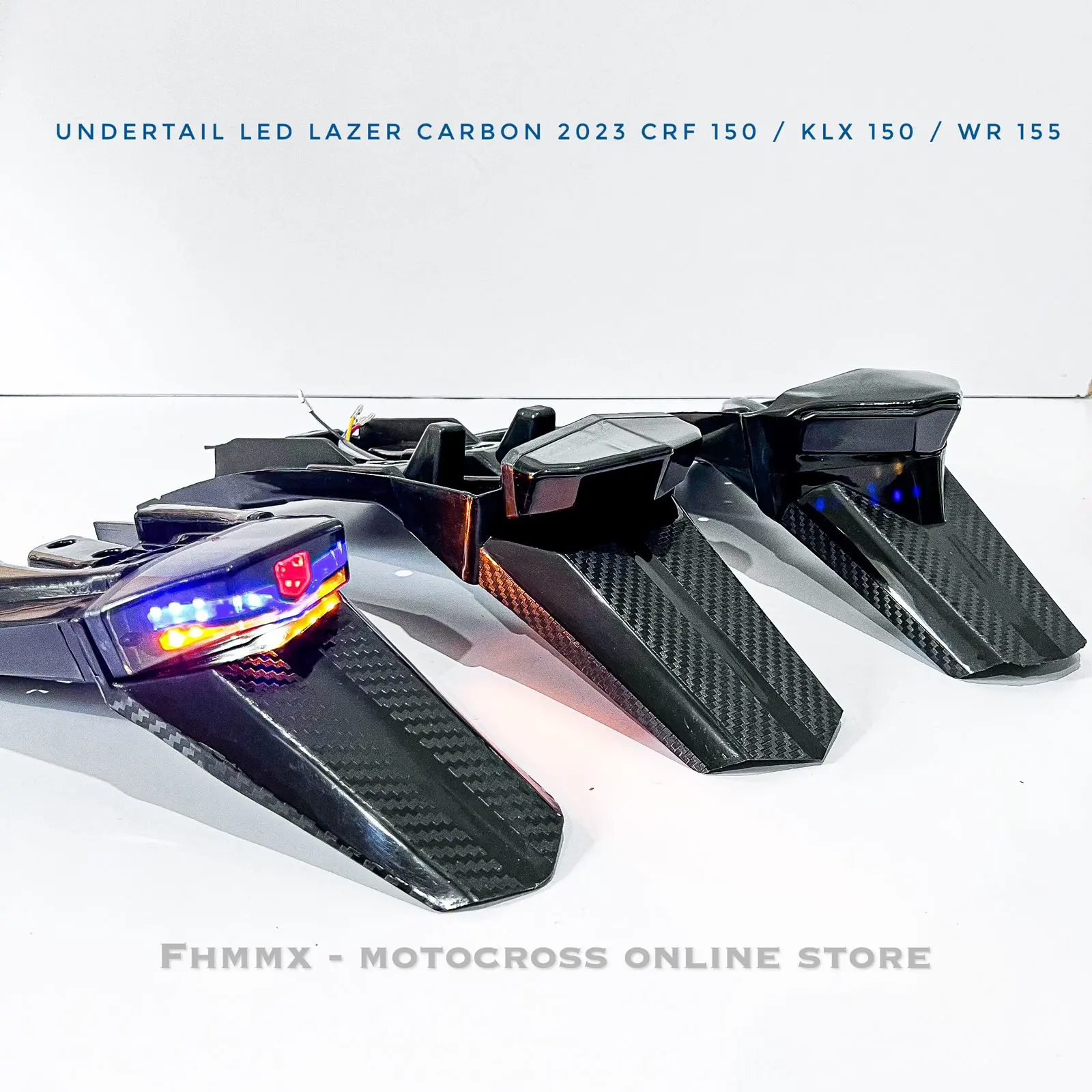 Undertail stoplamp lazer LED carbon 2023 motor CRF 150 / KLX 150 / WR 155