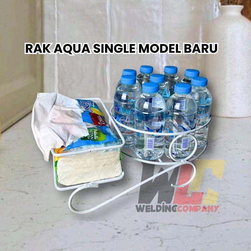 Rak Aqua Tempat Minuman dan Tisu Model Terbaru Estetik Anti Karat - Brand Besi Kokoh 7