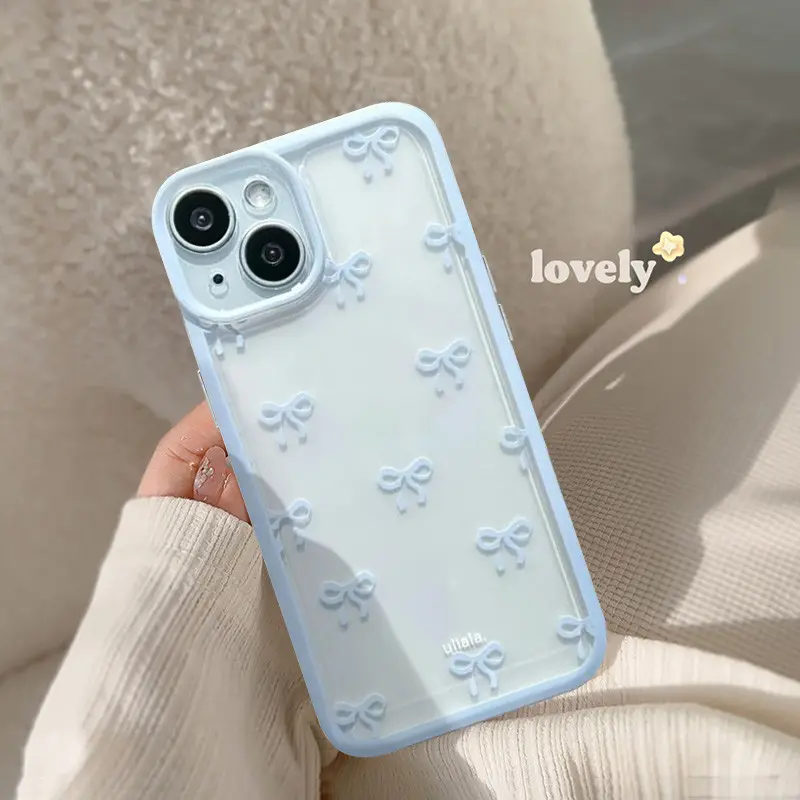 Case HP Untuk Samsung A06 A15 A13 A55 A05 A35 A03 A05s A14 A12 A03s A24 A04s A30s A23 A54 A53 A32 A25 A50 A51 A52 A52s A10s A04E A50s A20 A34 A31 A02s A11 A20s Romance Cartoon Macaron Bow Knot Transparan Soft TPU Back Cover 8
