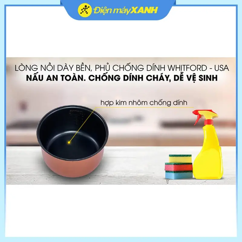Nồi cơm nắp gài Sunhouse 1.8 lít SHD8603 Cooker 7