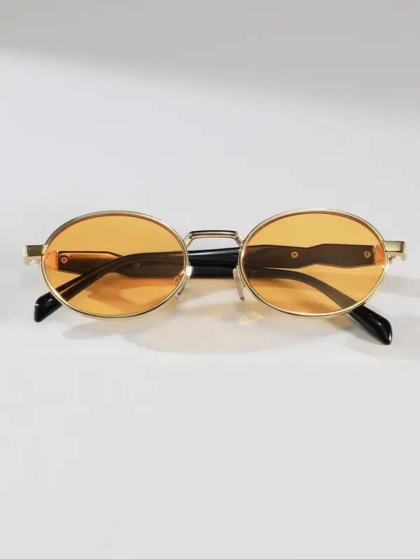 Vintage Oval Frame Sunglasses, Trendy Casual Sunglasses for Women and Men, Fashion Accessories for Everyday Use and Outdoor Activities 2