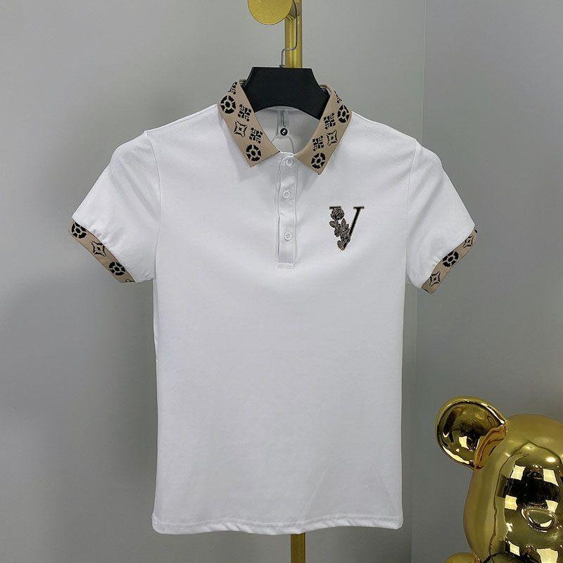 Product Introduction of Áo Polo Thêu, Nhẹ, Dành Cho Nam Giới, Dáng Ôm, Áo ngắn Tay Áo, Cá Tính Hợp Xu hướng In Cổ Áo, Nối, Khối Màu Mùa Hè, Cổ Áo bẻ xuống, Áo Phông 1