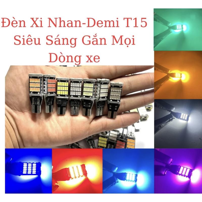 Đèn Led Xi Nhan T15 Xe Máy Tím Xanh Vàng Đỏ Trắng Wave Sirius Exciter Vision Phụ Tùng