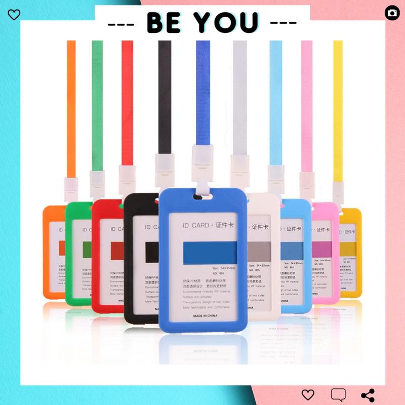 Dây Đeo Thẻ Dọc Cho Học Sinh, Sinh Viên, Nhân Viên Văn Phòng, Combo Dây Đeo Và Bao Đựng Thẻ - BEYOU