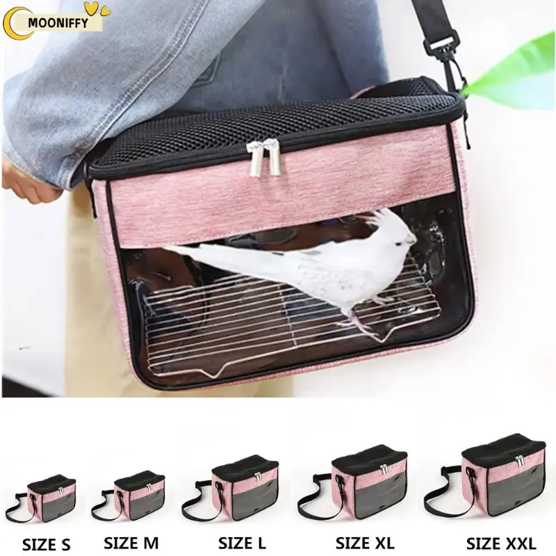 Portable Small Pet Parrot Carrier Bird Travel Cage Guinea Pig Bag Hamster Rat Squirrel Sugar Glider Bunny For Animal Lightweight