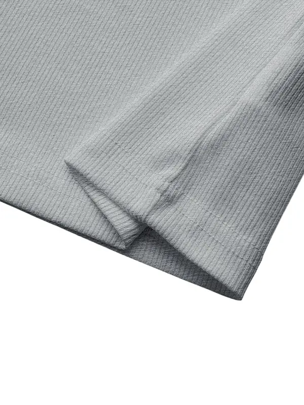 Women's Solid Color Ribbed Polo Shirt, Casual Short Sleeve Collared Top for Summer, Ladies Clothes for Daily Wear 6