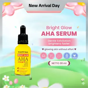 BEAUTY TALK Bright Glow AHA Serum 30ML I Perawatan Serum Wajah dan Badan Mencerahkan, Meregenerasi Sel Kulit Mati & Menjaga Kelembaban Kulit dengan Kandungan Niacinamide dan Arbutin