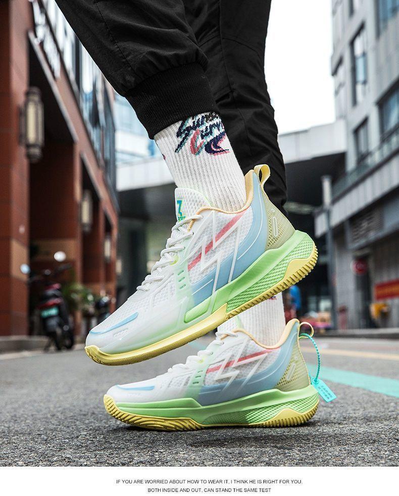 Product Introduction of [2735 People Collection] Light Luxury Genuine Men's New Breathable Basketball Shoes Anti-Slip Air Cushion Shock Absorption Rebound Running Shoes National Trend Sports Shoes 17