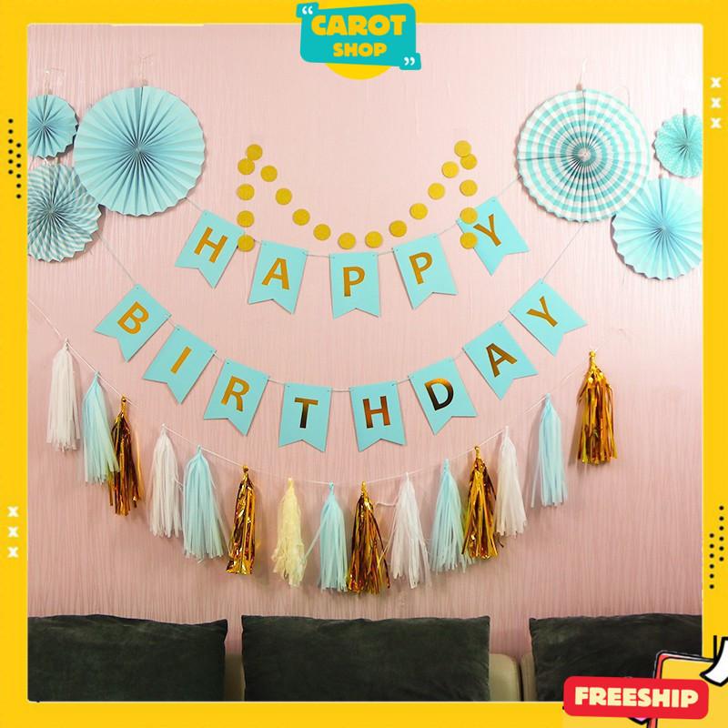 Dây Chữ Sinh Nhật, Dây treo Đuôi Cá Happy Birthday Phụ Kiện Trang Trí Tiệc Tùng Sinh Nhật 8
