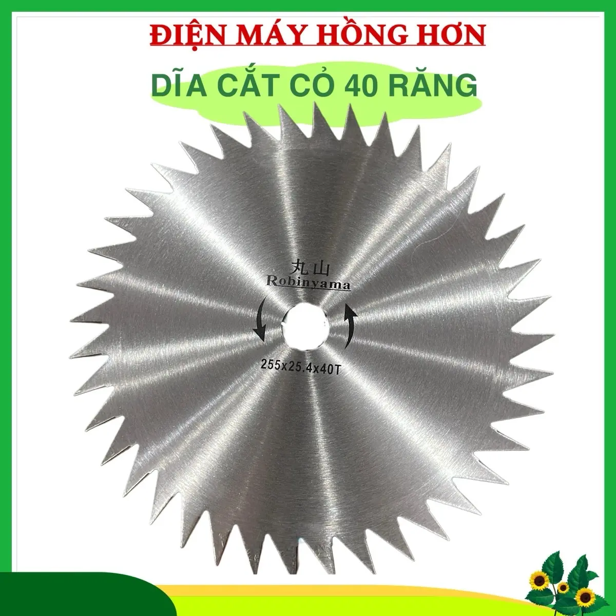 Dĩa Cắt Cỏ 40 Răng - Gắn Vô Cho Máy Cắt Cỏ Đường Kính 255mm