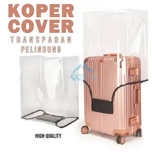 Cover Pelindung Koper Sarung Koper Luggage Cover Transparant PVC  Sarung Pelindung Bagasi 20 24 28 inch