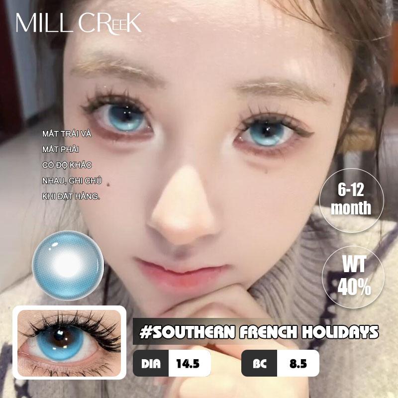Mill Creek[Mua 2 tÃ¤ng 5] lens milk gray M¤t 0-6 ống kính màu xanh xám dÃ Mua mÃt làn rhánmiªn phi Dung dich chǎm sóc 60ml + 2 dụng cụ đeo + 14.5mm Khuyen 5