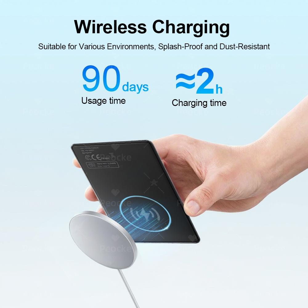 Wireless Rechargeable Wallet Tracker Card With Google Find Hub App GPS Smart Tag Locator For Android Anti Loss Message Reminder - Image 5