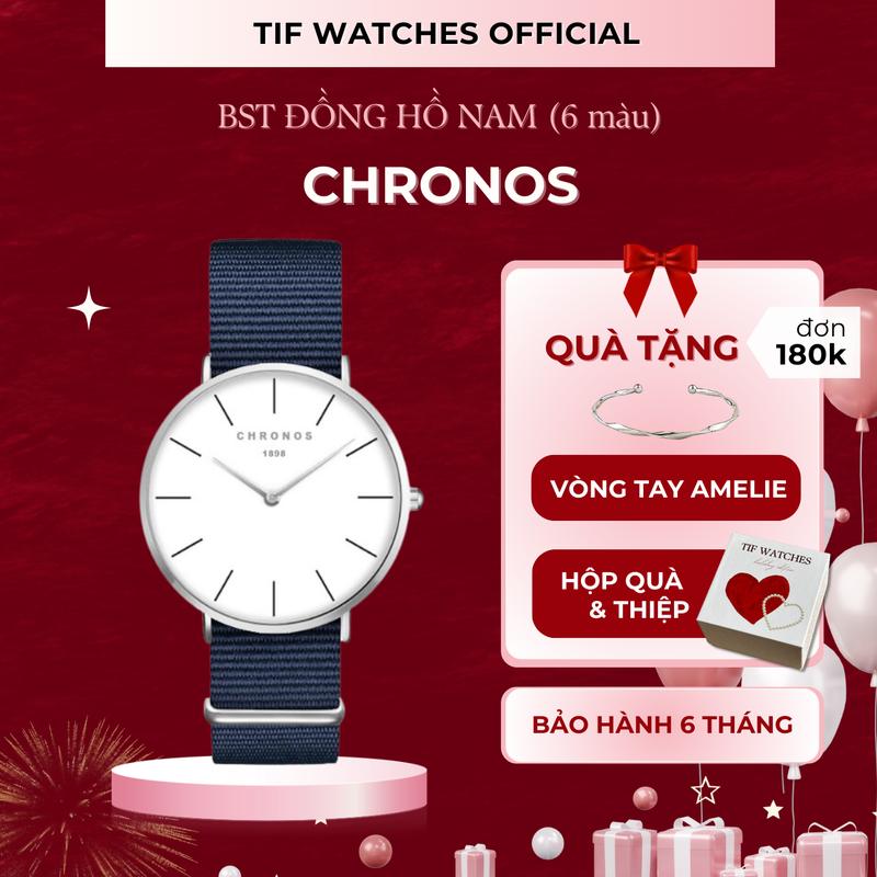 Đồng Hồ Nam Dây Vải Nato CHRONOS Tif Watches Phong Cách Sang Trọng Dễ Phối Đồ Chống Nước Tốt Đeo Tay