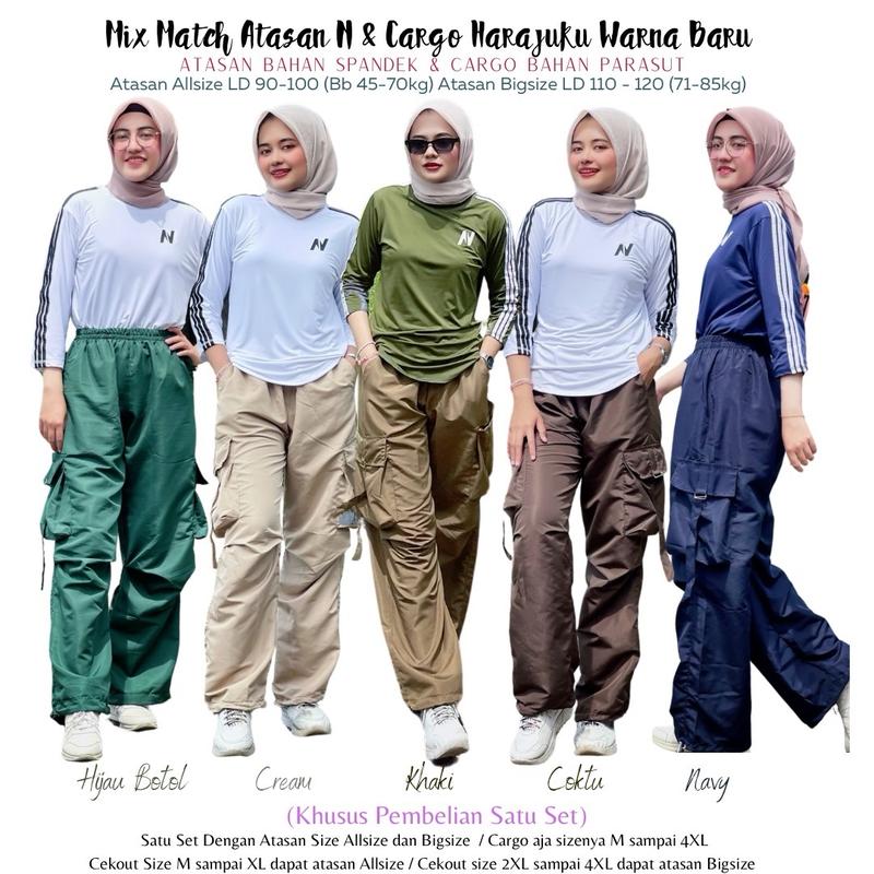 Mix Match Atasan N Petir dan Harajuku Warna Baru Bahan Parasut dan ...