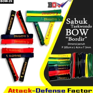 Sabuk TAEKWONDO BOW dobok seragam tipe Bordir