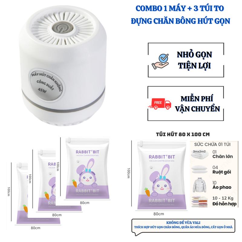 Combo 3 hoặc 5 Túi Hút Cả Chăn Bông, Quần Áo Và 1 Máy Hút Điện Máy Hút Bụi Hút Bụi, Làm Sạch, Thu Gọn Nhà Cửa