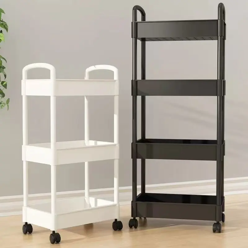 Rak Penyimpanan, Rak Bergerak, Berbilang Lapisan, dengan Roda, Troli ringan sejagat troliser  baguna 2-lapisan teguh bathroom  organizer boleh dikembangkan offices bekas & rak penyimpanan trolisus  undapur Shampoo rak  sudut  meja  makan