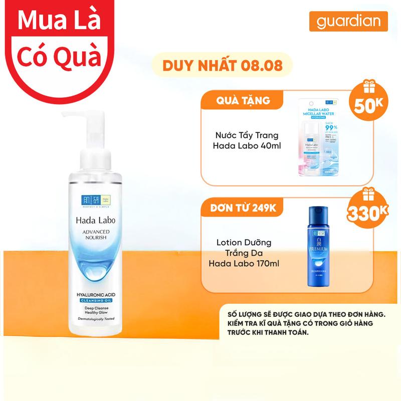 Dầu Tẩy Trang Dưỡng Ẩm Hada Labo Advanced Nourish Hyaluronic Acid Cleansing Oil 200Ml