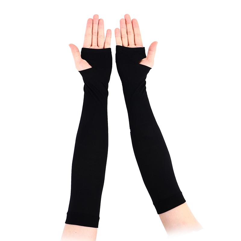 Product Introduction of Tay Áo Chống Nắng, Chất Liệu Lụa Lạnh Cánh Tay Áo, Chống Tia UV, Chống Trượt, Thích Hợp Cho Các Hoạt Động Ngoài Trời Mùa Hè, Chẳng Hại Đi Xe Đạp độ đàn hồi tốt đen và cam 19