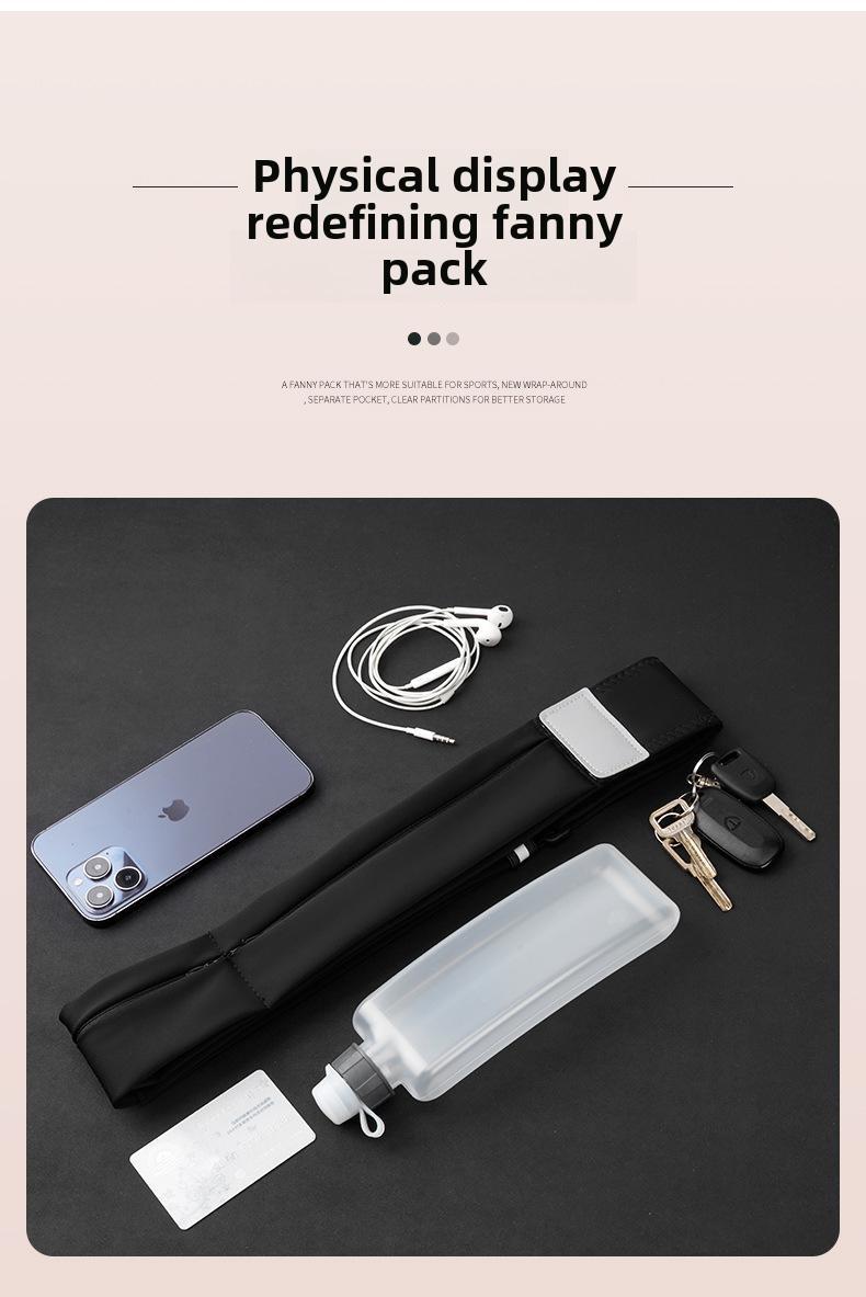 Product Introduction of Z Running waist bag, mobile phone bag, women's outdoor morning running water bottle bag, waist belt, men's waterproof invisible sports fitness close fitting equipment 14