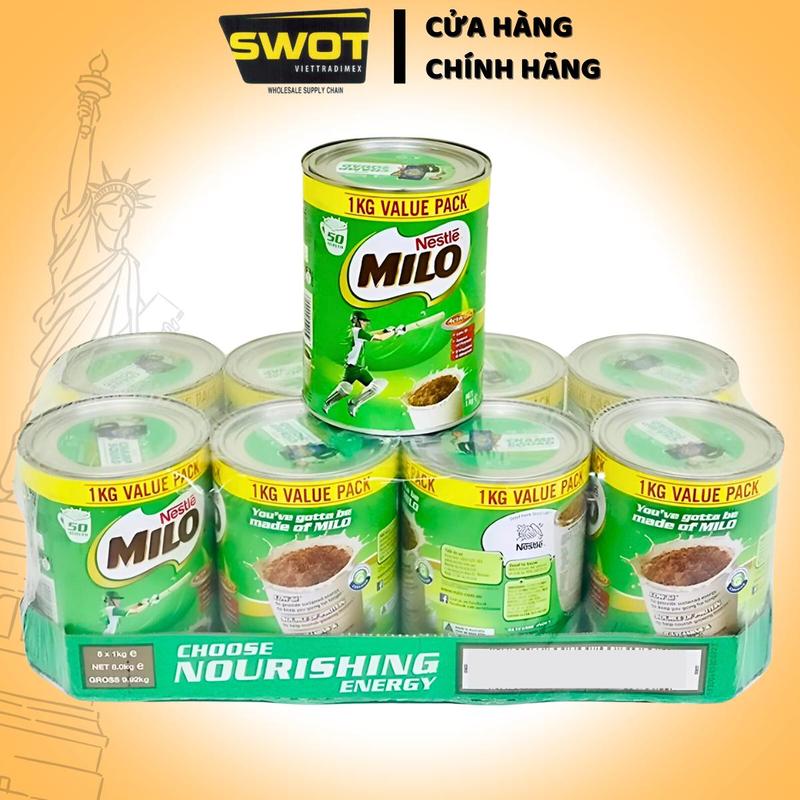 Bột cacao Milo Nestle Úc 1Kg, Bột sữa cacao thơm ngon vị ngọt thanh, sua giàu giá trị dinh dưỡng, suadinh  duong chính hãng Milo Nestle Úc - SWOT