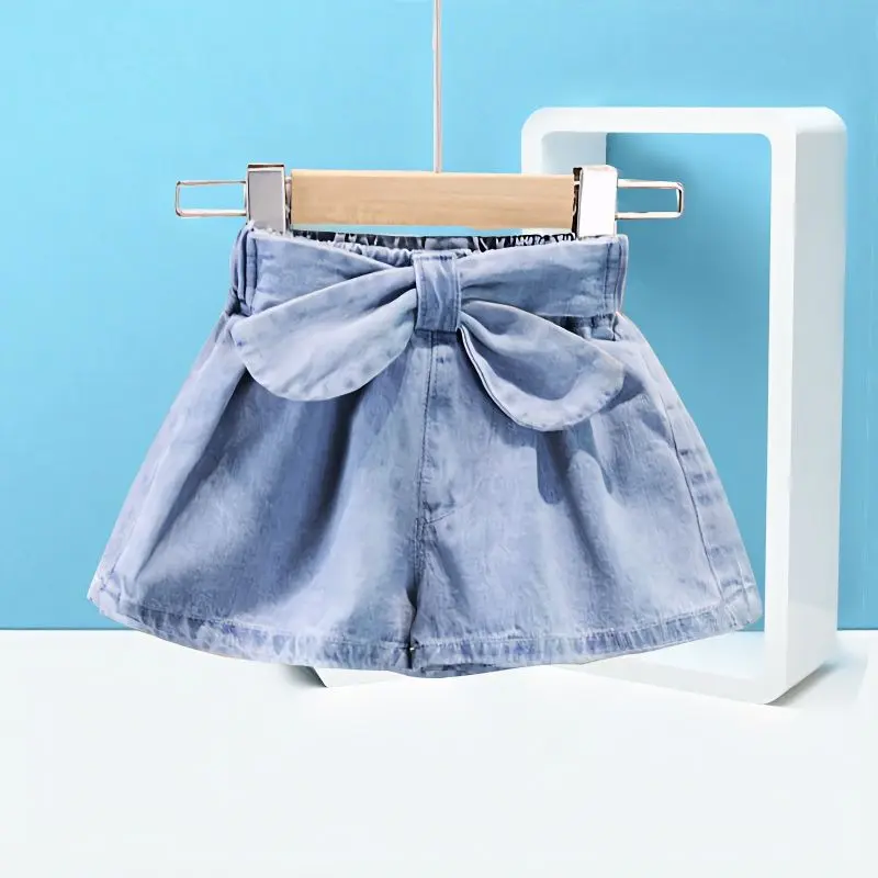 Quần Short Denim Mùa Hè, Cỡ Trẻ Nhỏ, Quần Váy Nữ Phong Cách Hàn Quốc, Thích Hợp Cho Bé Gái, Kho Báu Nữ, Trẻ Em Dễ Phối Đồ, Quần Hot, Phong Cách Phương Tây, 2023 Hàng Mới Về