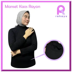 Manset Bahan Kaos Rayon Lengan Panjang Dewasa Polos
