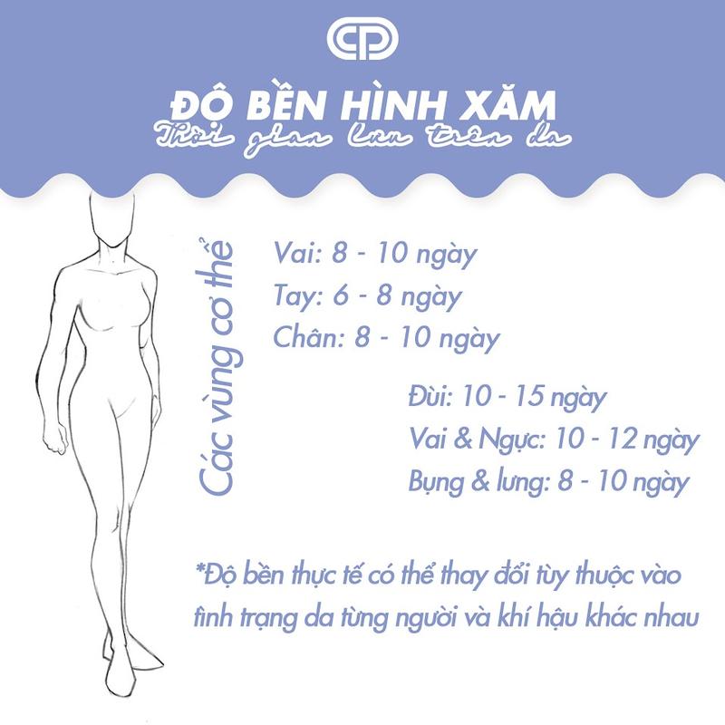 CIPI MART - Hình xăm tạm thời 15 NGÀY - chống nước, cọ xát 695 3