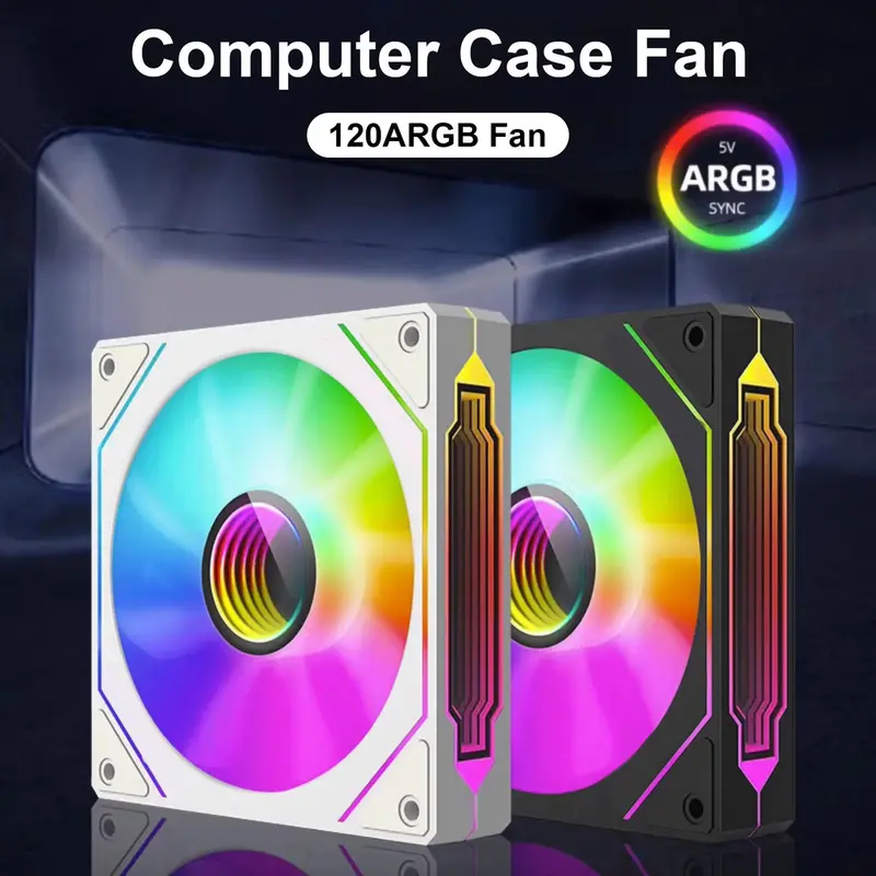 Kipas PC ARGB 120mm GEN4 - PWM Cerdas 2-in-1 Depan & Belakang, Efek Cahaya RGB untuk Desktop Gaming, Senyap & Efisien 6