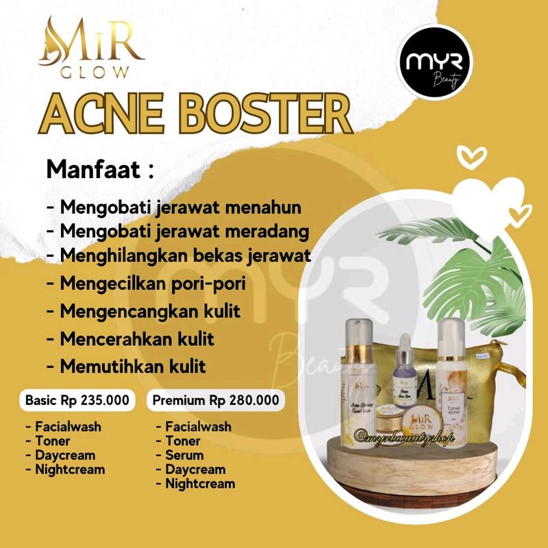 MIRGLOW SKINCARE BASIC BY MIU BEAUTY skincare etalase khusus jerawat meradang jerawat ringan berentusan dan bekas jerawat FREE GIFT SPESIAL RANDOM Berjerawat Bruntusan Wajah Wanita 3