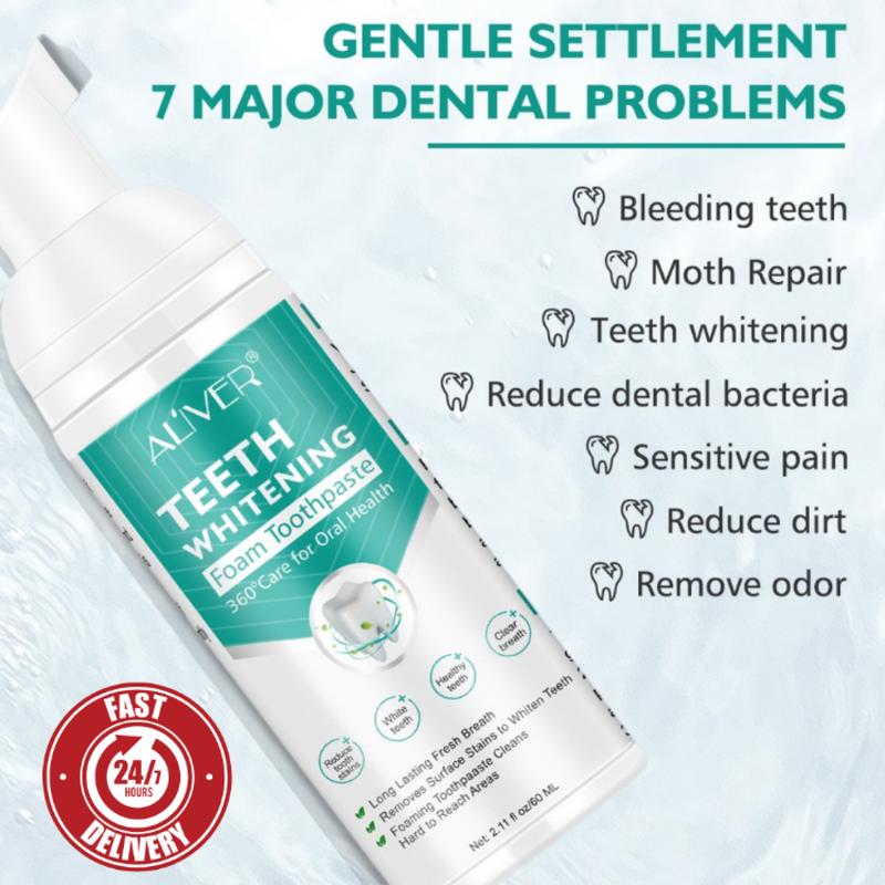 Product Introduction of 1xx shop 【BUY 1 TAKE 2-60ML*3】Teeth whitening mousse Cleansing teeth Mousse toothpastes Remove Tartar Remove Plaqu Oral Odor Bright Teeth 29