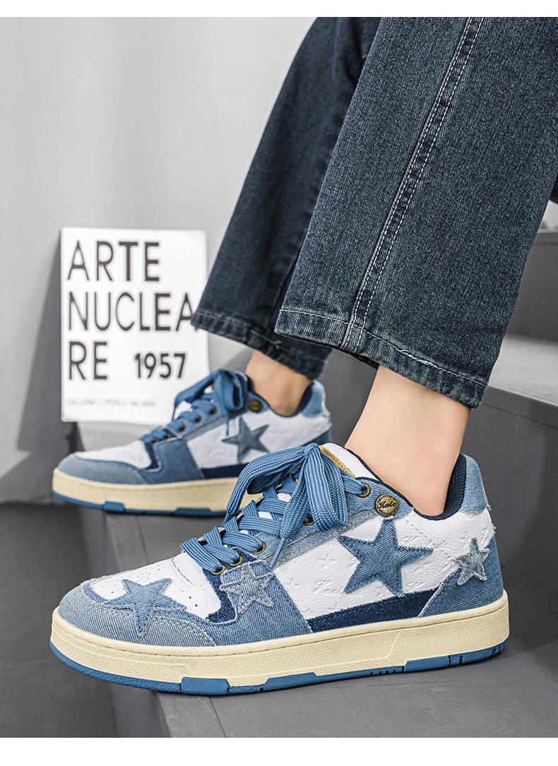 Product Introduction of Giày Nam, Bộ Sưu Tập Mùa Lò Xo Mới, Giày Denim Maillard, Họa Tiết Ngôi Sao, Giày Thể Thao, Dễ Phối Đồ Thường Ngày Thời Trang Độc Đáo Giày Thể Thao, Thời Trang Và Thanh Lịch, Dễ Phối Đồ 21