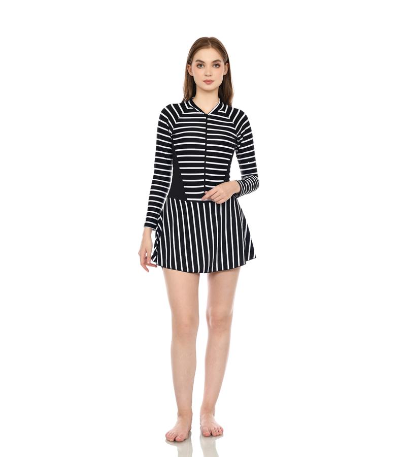 Product Introduction of BAJU RENANG WANITA DIVING ROK CORAK LENGAN PANJANG 0