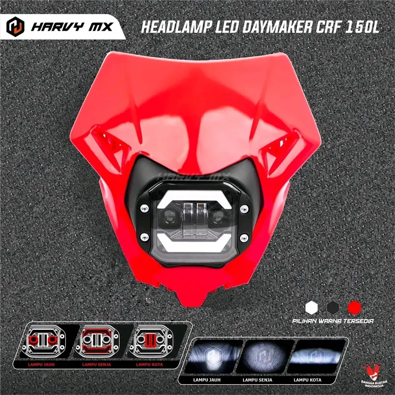 Reflektor LED Headlamp HRV DAYMAKER batok Lampu Depan LED CRF 150L KLX BF DT KTM 250 1