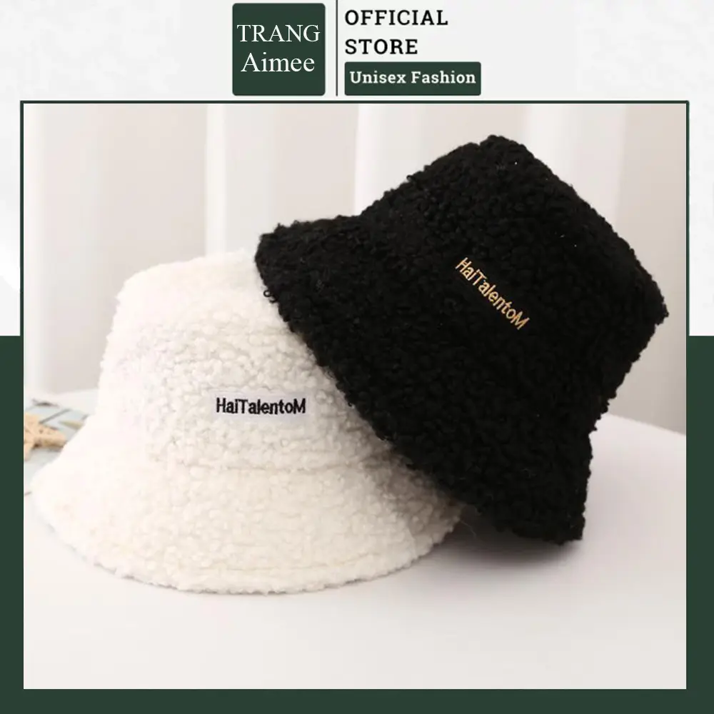 Mũ bucket Nón tai bèo vành cụp nón lông cừu xù 384 nhiều màu sắc Ulzzang form unisex nam nữ