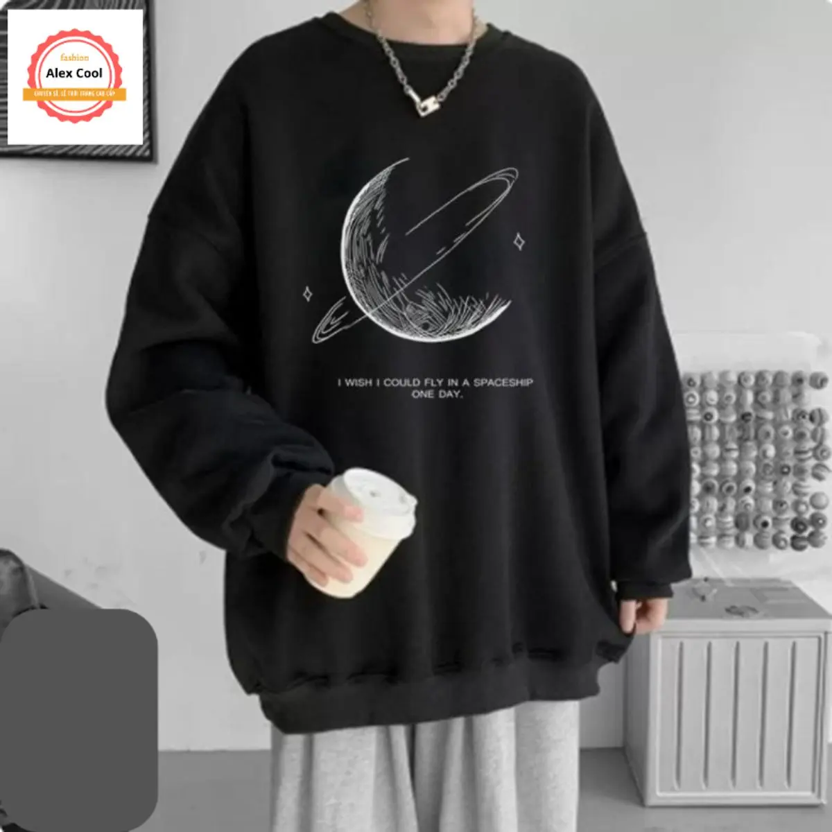 Áo Sweater, áo thu đông dài tay, áo thun dài tay nam nữ chất nỉ cào bông cổ tròn SWEATER02 - Alex Cool