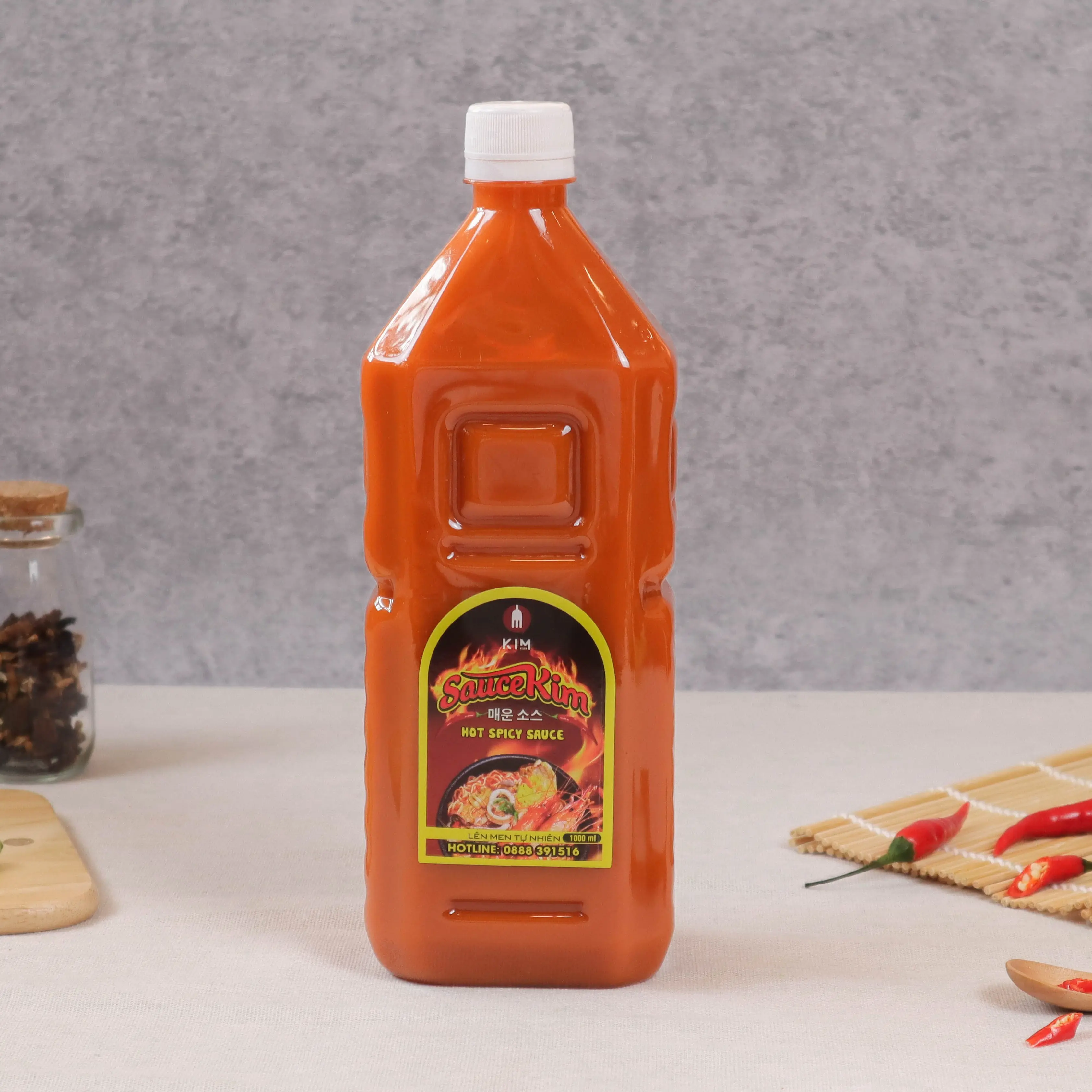 Sốt Ớt Chia Cấp Độ Mì Cay Hot Spicy (Chai 1000ml)  Nước Sốt