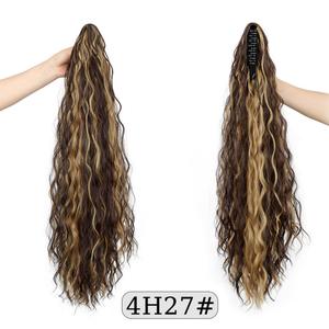 ต่อผม, ดูเป็นธรรมชาติ, สไตล์ยุโรปและอเมริกา, เหมาะสำหรับผู้หญิง, ผ้าวูลม้วนผมยาว, ผมหยิกหยักศก, หน้าม้าเกลียวข้าวโพดหนีบ, ผมตรงฟู, มีตัวเลือก 18-30 นิ้ว, มีให้เลือกหลายขนาด