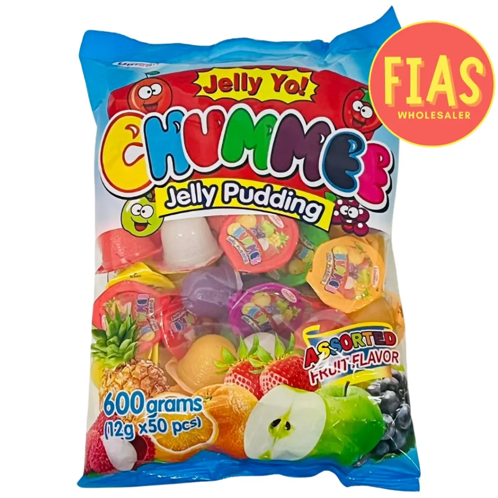 50 pcs Chummee Jelly Pudding Cup by FIAS Kids World -Candies for Lootbags, Giveaways and Parties