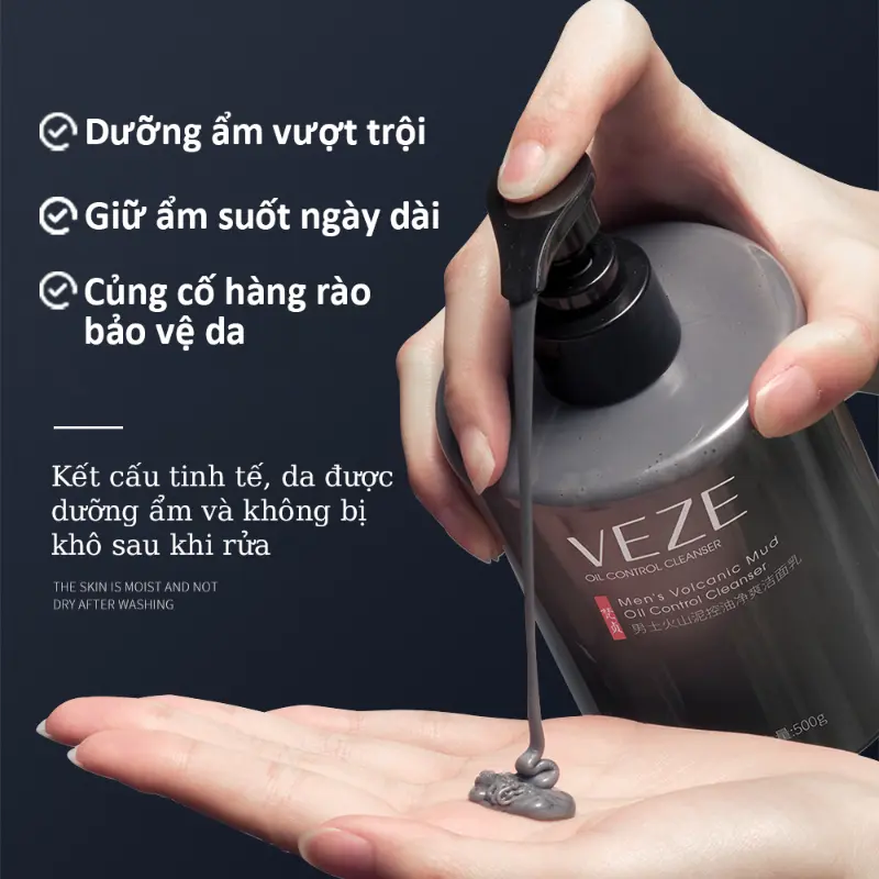 Sữa rửa mặt dành cho nam làm trắng da sạch mụn kiểm soát dầu và làm sạch sâu-500ml 2025Mẫu mới 3